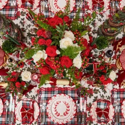 Elizabeth Red Garland Starter Plates (Set of 4)