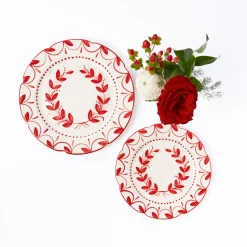 Elizabeth Red Garland Starter Plates