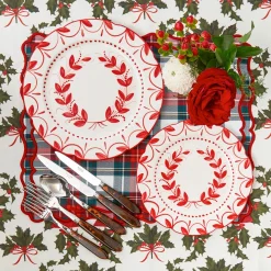 Elizabeth Red Garland Starter Plates
