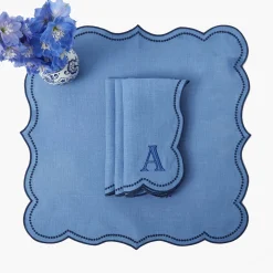 Eloise Blue & Navy Napkins (Set of 4)