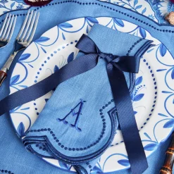 Eloise Blue & Navy Napkins (Set of 4)