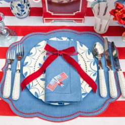 Eloise Blue & Red Placemats (Set of 4)