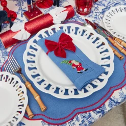 Eloise Blue & Red Placemats (Set of 4)