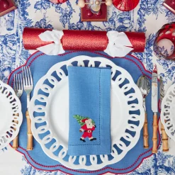 Eloise Blue & Red Placemats (Set of 4)