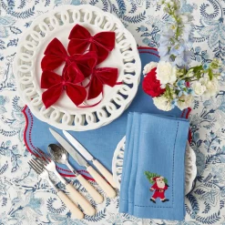 Eloise Blue & Red Placemats (Set of 4)