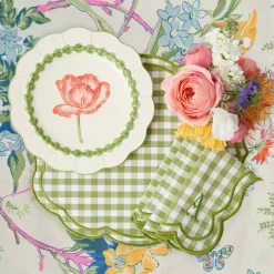 Eloise Green Gingham Placemats & Napkins (Set of 4)