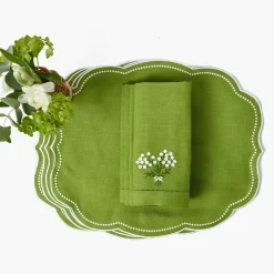 Eloise Green Placemats & Hydrangea Napkins (Set of 4)