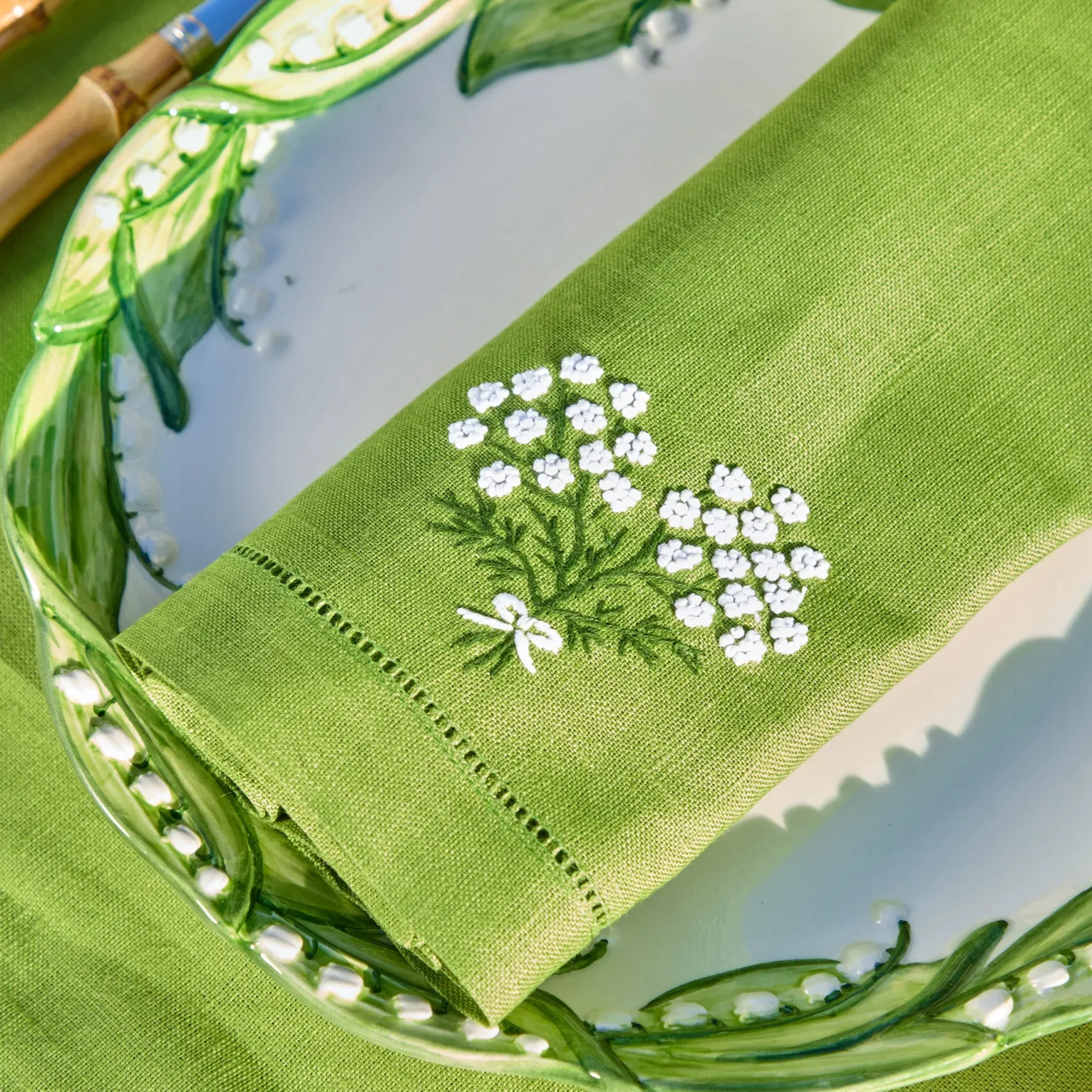 Eloise Green Placemats & Hydrangea Napkins (Set of 4)