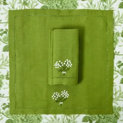 Eloise Green Placemats & Hydrangea Napkins (Set of 4)