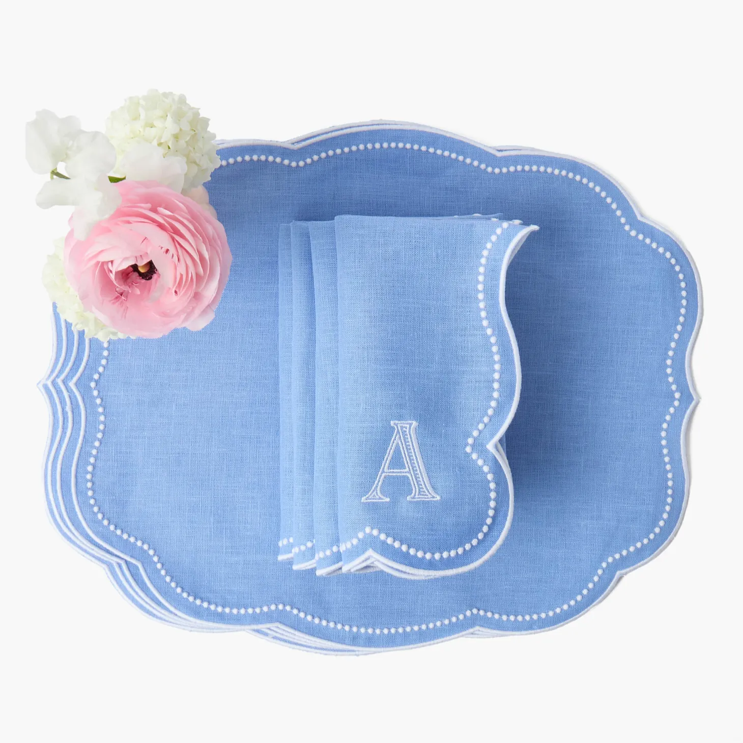 Eloise Periwinkle Placemats & Napkins (Set of 4)