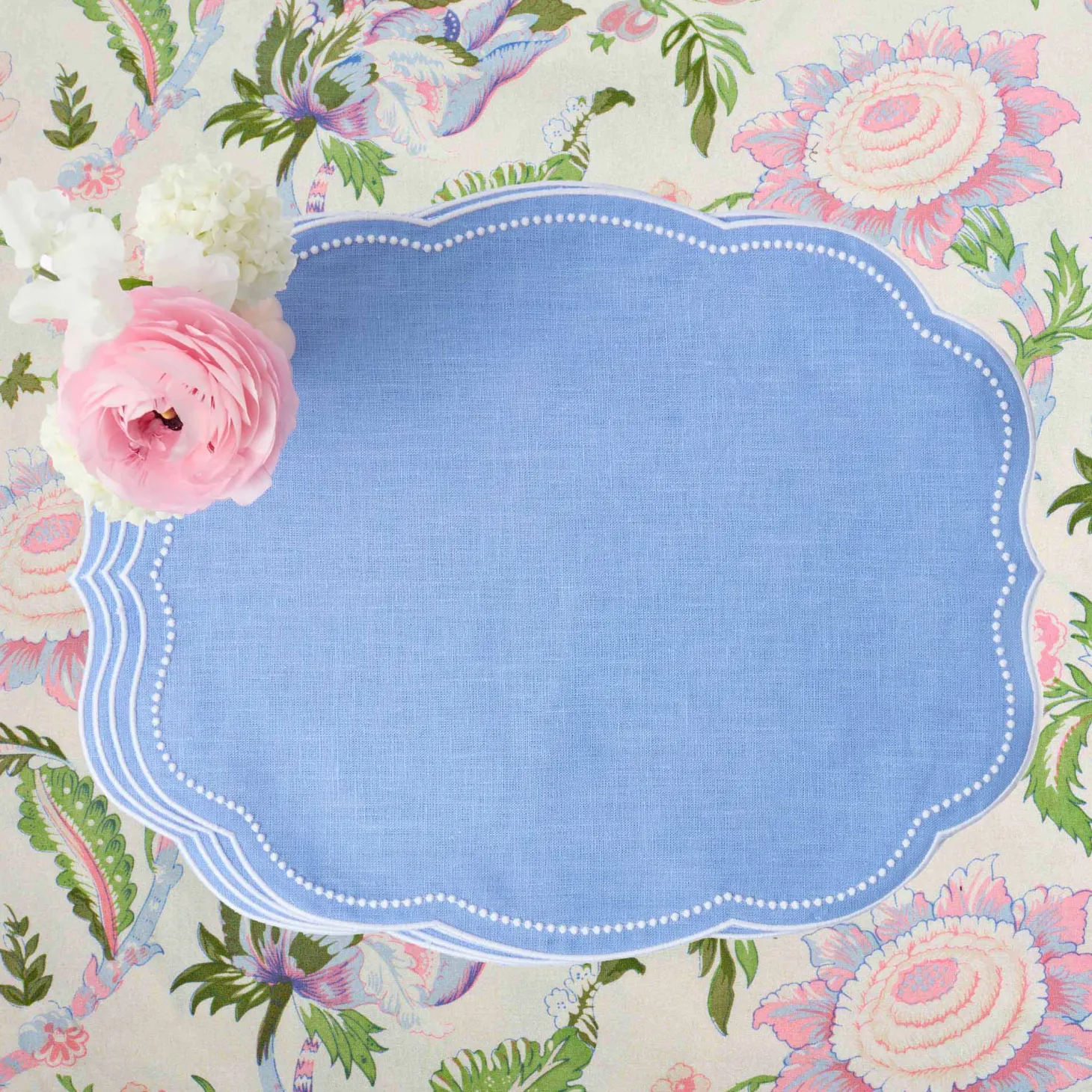 Eloise Periwinkle Placemats & Napkins (Set of 4)
