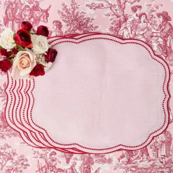 Eloise Pink & Red Placemats (Set of 4)