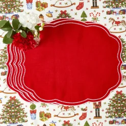Eloise Red Placemats (Set of 4)