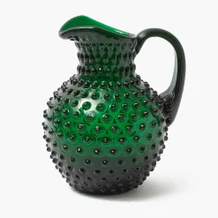 Emerald Green Hobnail Jug