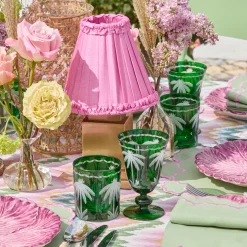 Emerald Palm Tree Glasses (Set of 4)