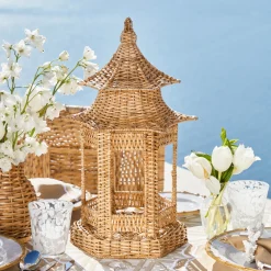Emi Rattan Pagoda Lantern