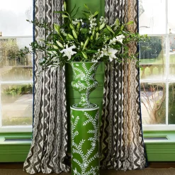 Emmeline Green Floral Urn & Pedestal