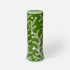Emmeline Green Floral Urn & Pedestal