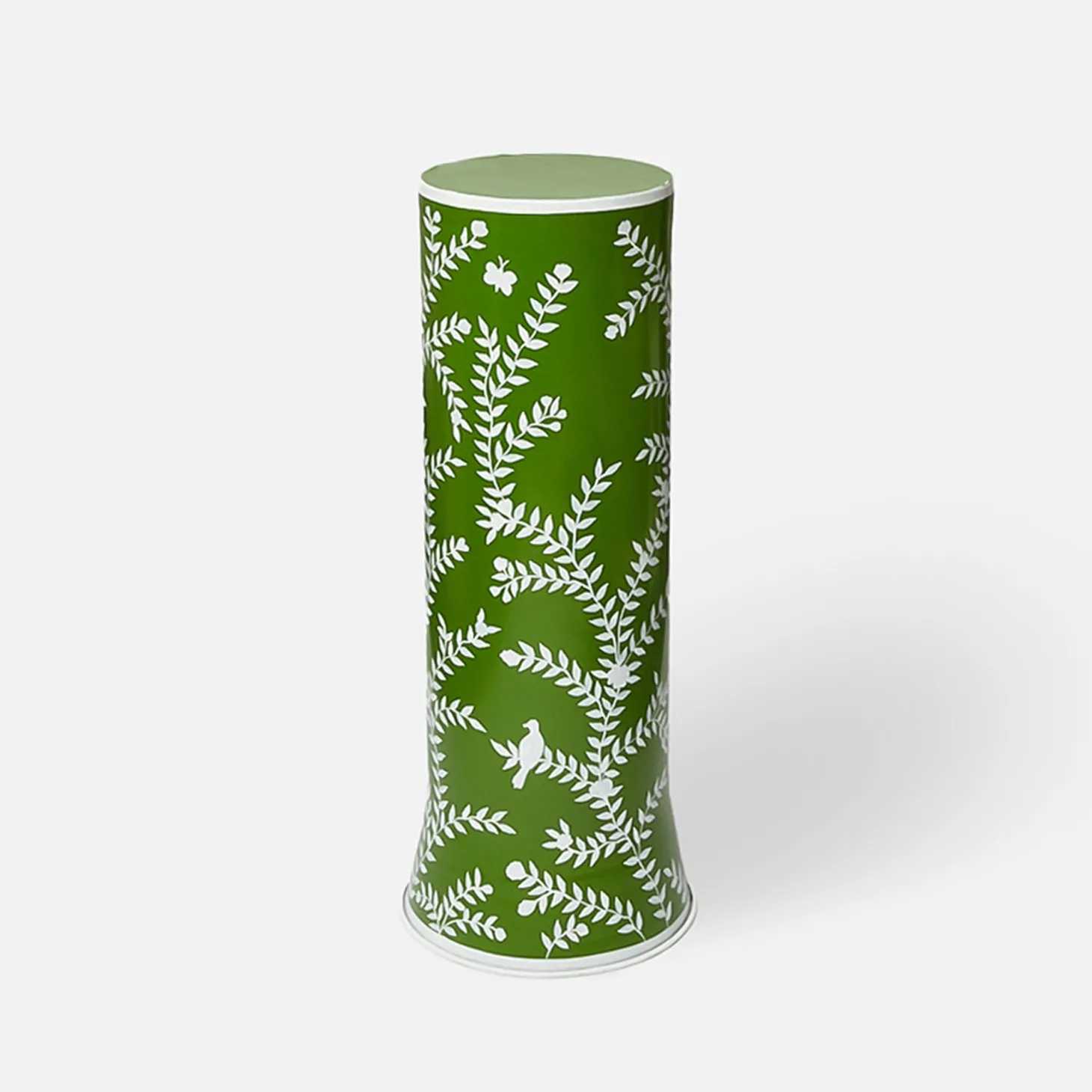 Emmeline Green Floral Urn & Pedestal