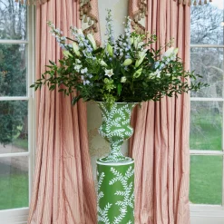 Emmeline Green Floral Urn
