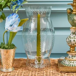 Engraved Glass Lantern