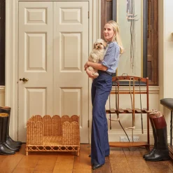 Ethel Rattan Dog Bed