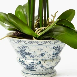 Faux Orchid in Chinoiserie Planter