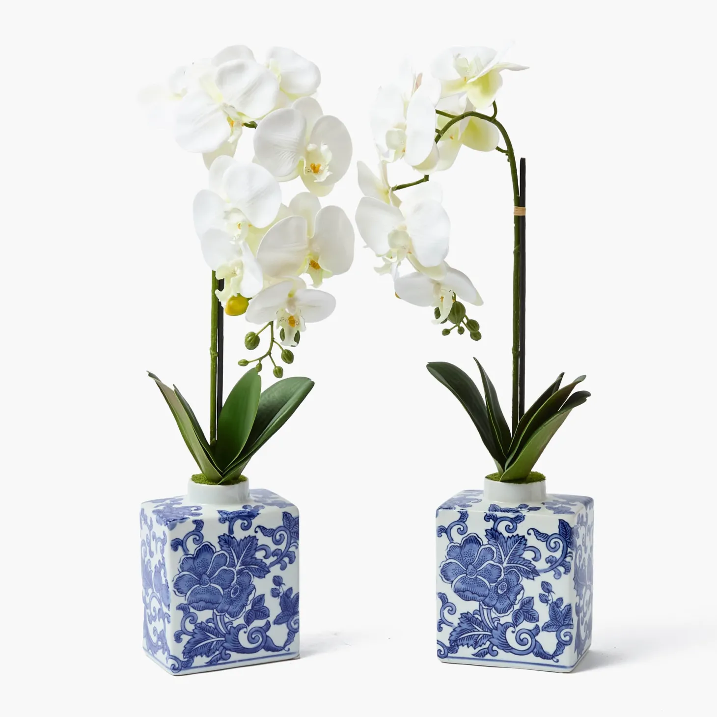 Faux Orchid in Chinoiserie Vase
