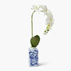Faux Orchid in Chinoiserie Vase