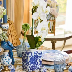 Faux Orchid in Chinoiserie Vase