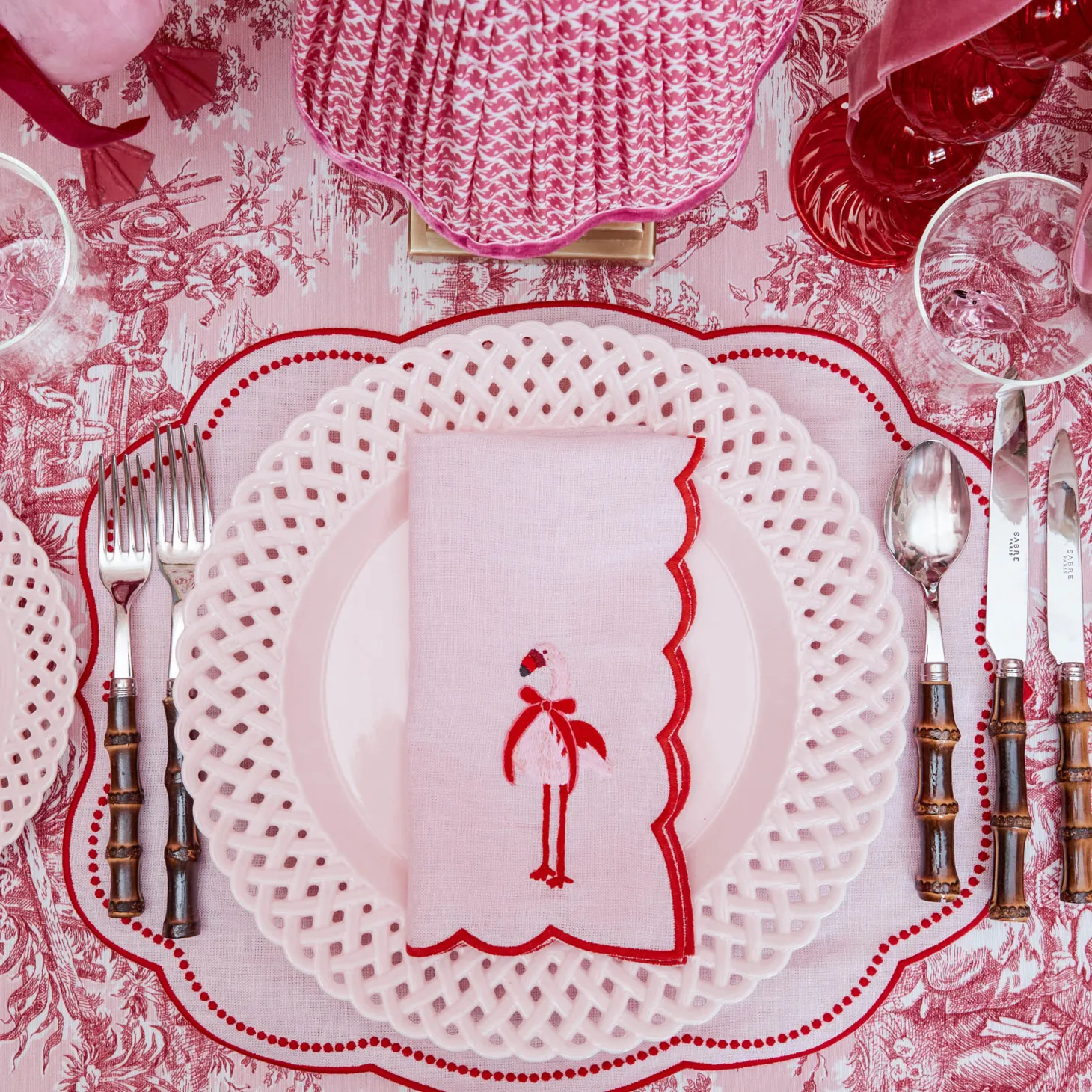 Faye Pink Flamingo Napkins (Set of 4)