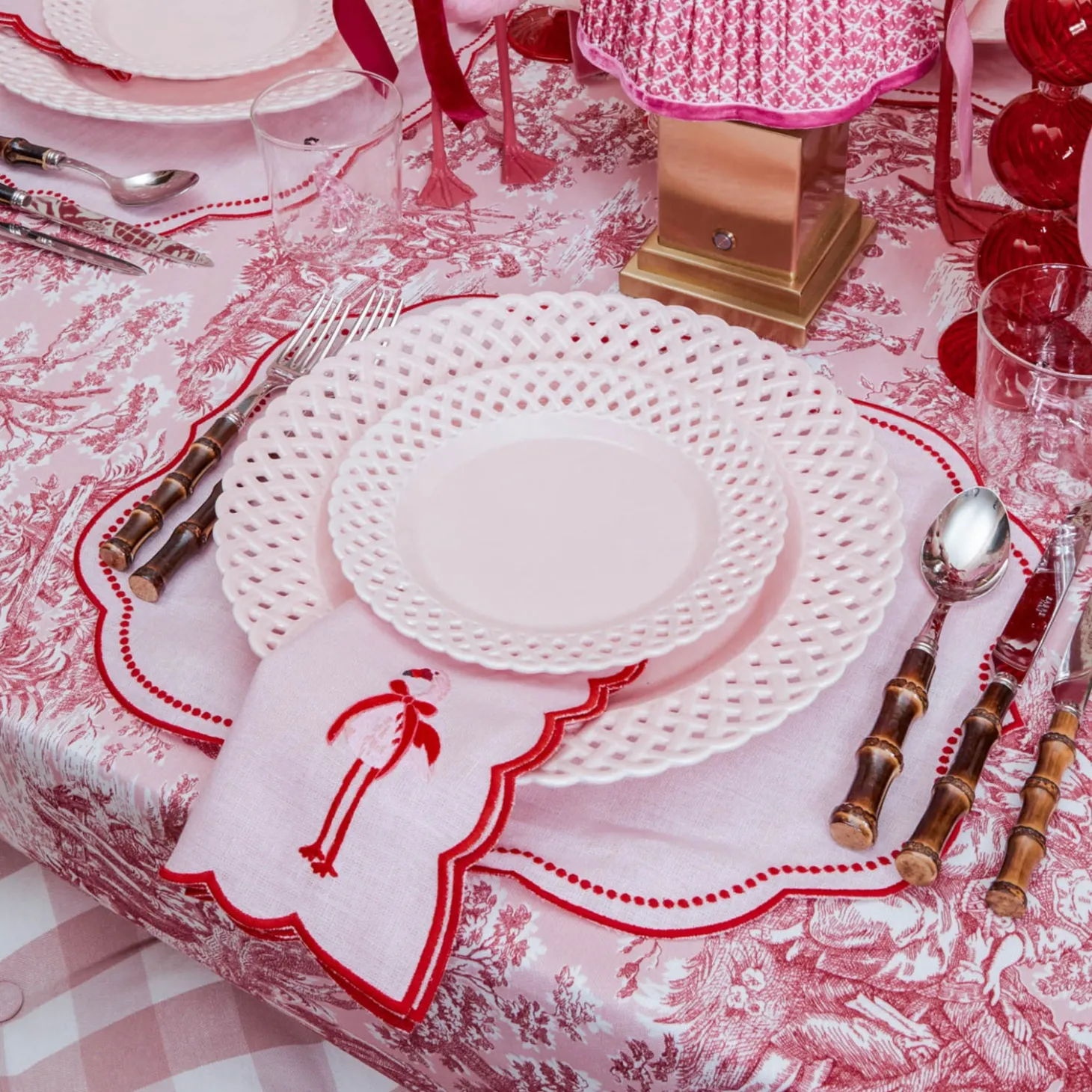 Faye Pink Flamingo Napkins (Set of 4)