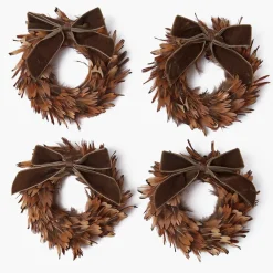 Feather Wreath (Set of 4)