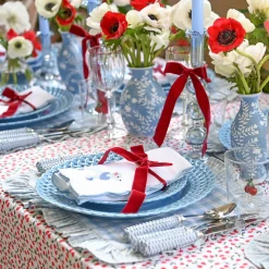 Fifi Blue Poodle Linen Napkins (Set of 4)