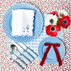 Fifi Blue Poodle Linen Napkins (Set of 4)