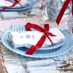 Fifi Blue Poodle Linen Napkins (Set of 4)
