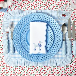 Fifi Blue Poodle Linen Napkins (Set of 4)
