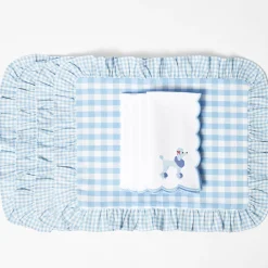Fifi Blue Poodle Linen Napkins (Set of 4)