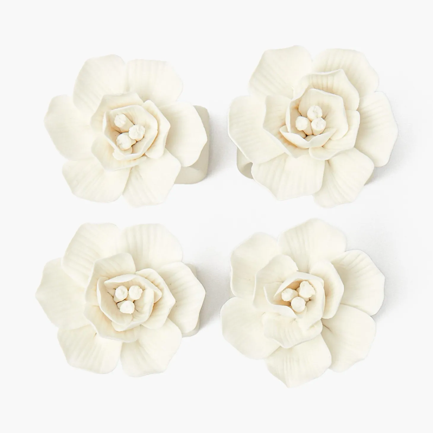 Fiore Porcelain Napkin Rings (Set of 4)
