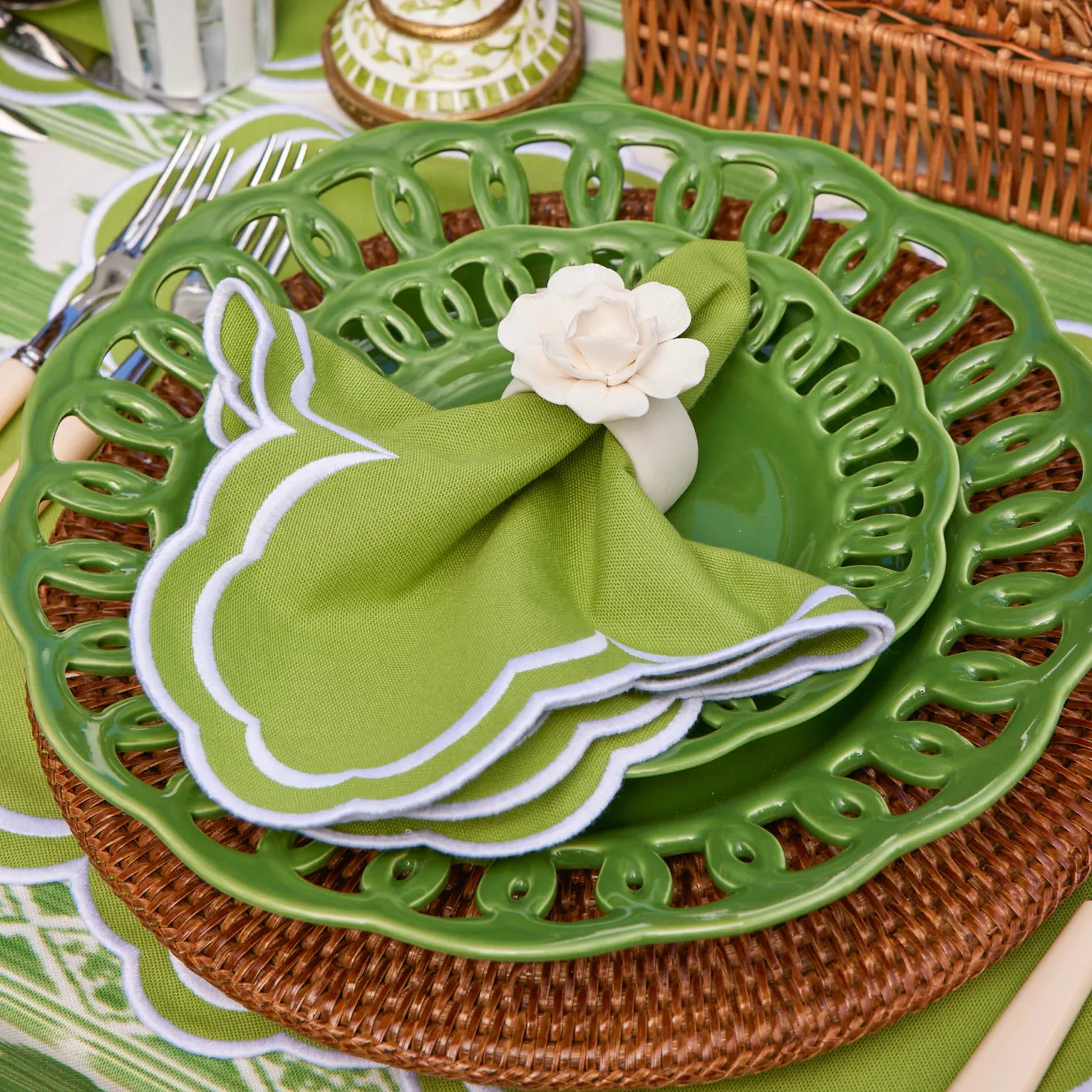 Fiore Porcelain Napkin Rings (Set of 4)