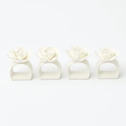 Fiore Porcelain Napkin Rings (Set of 4)