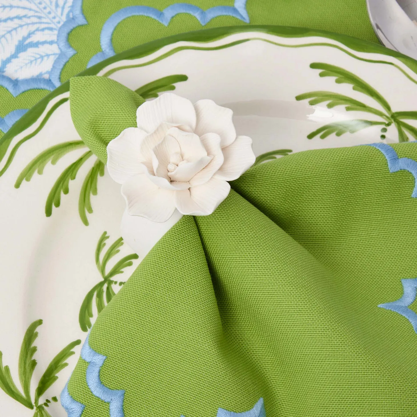 Fiore Porcelain Napkin Rings (Set of 4)