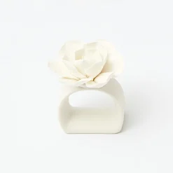 Fiore Porcelain Napkin Rings (Set of 4)