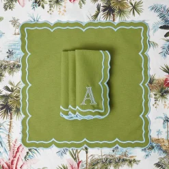 Fleur Green Napkins (Set of 4)