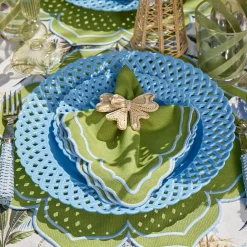 Fleur Green Placemats & Napkins (Set of 4)