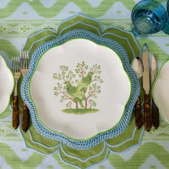 Fleur Green Placemats & Napkins (Set of 4)