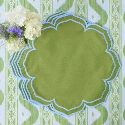 Fleur Green Placemats (Set of 4)