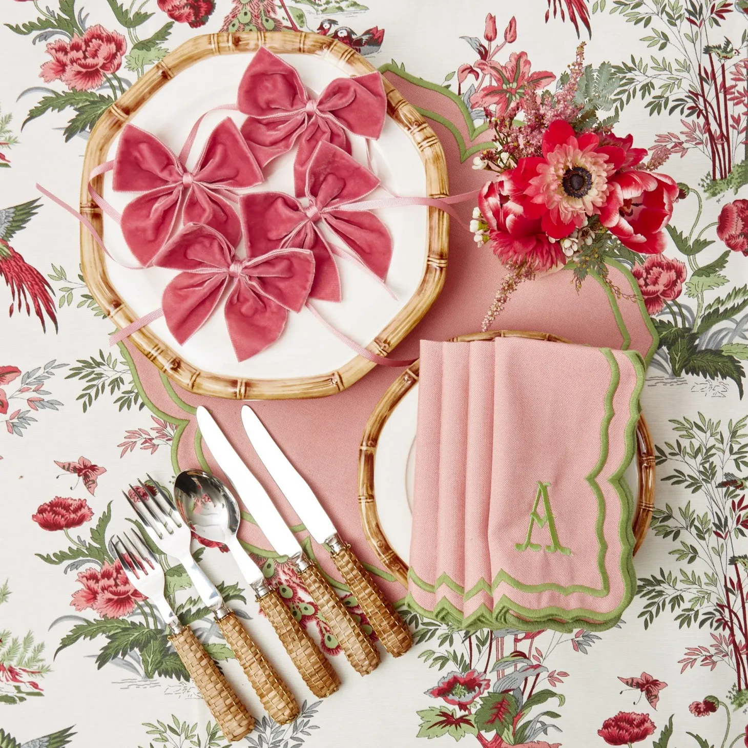Fleur Pink Napkins (Set of 4)