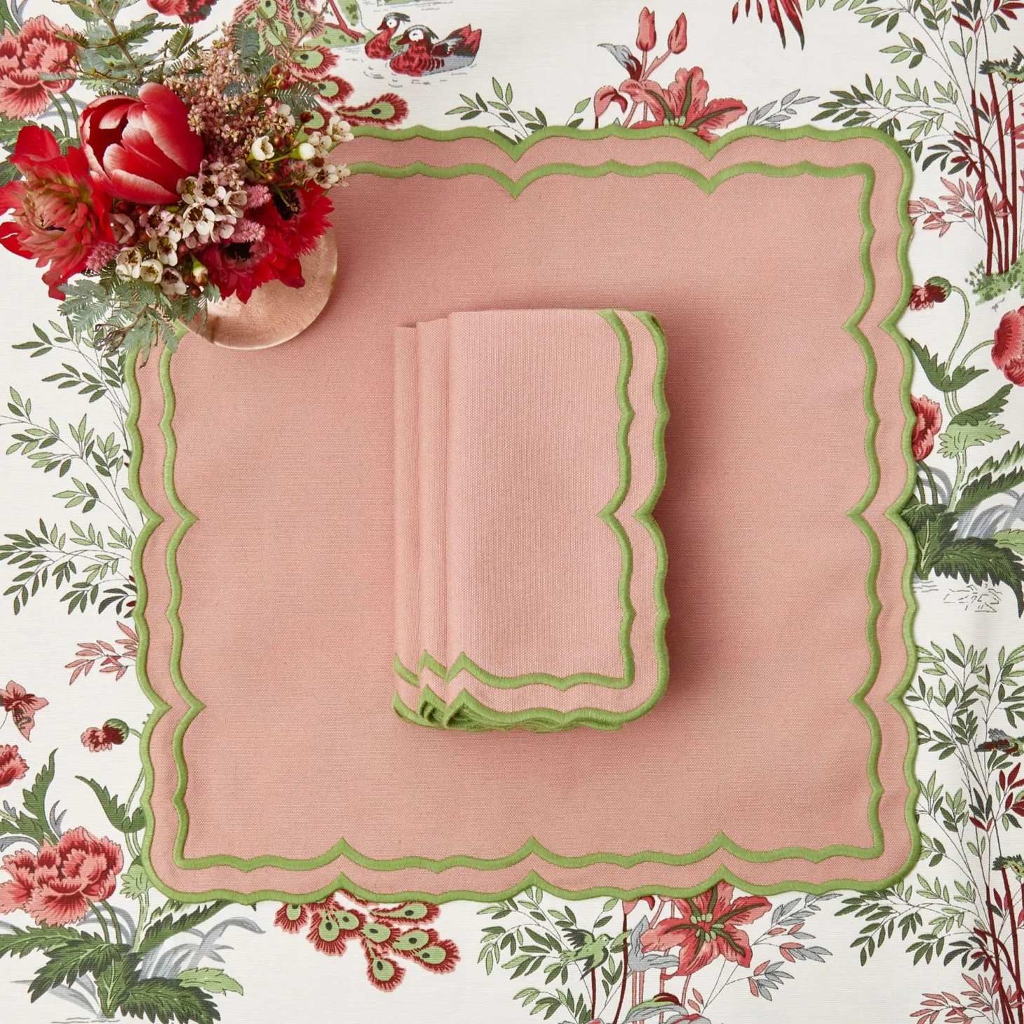 Fleur Pink Napkins (Set of 4)