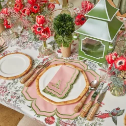 Fleur Pink Placemats & Napkins (Set of 4)